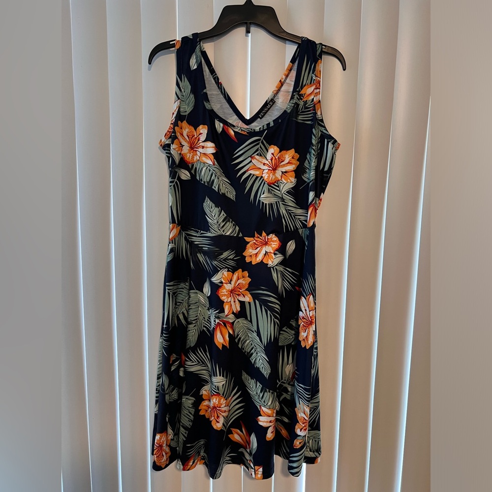 FENSACE Women's Sleeveless Floral Midi Dress Casual Tank Dress